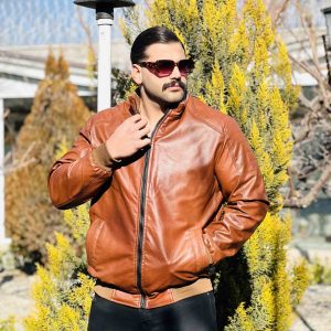 کاپشن چرم داخل خز حرفه ای سایز بزرگ