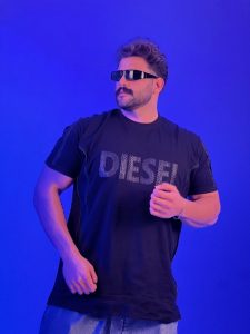 تیشرت چرم دوزی شده diesel